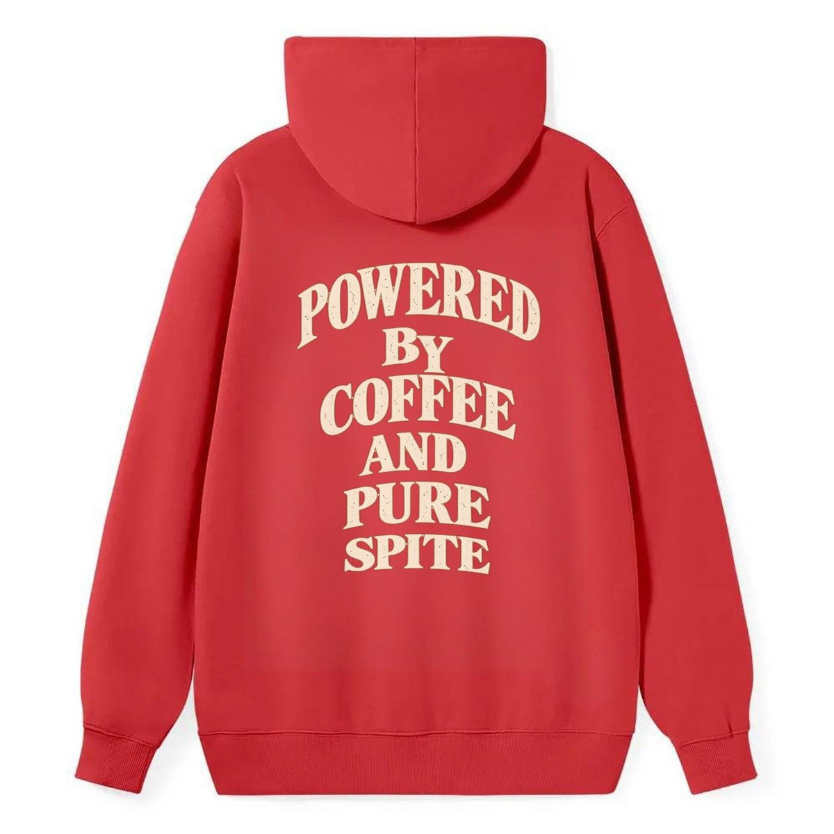 Powered By Coffee And Pure Spite Quiet Statements Classic Pullover Hoodie – Red