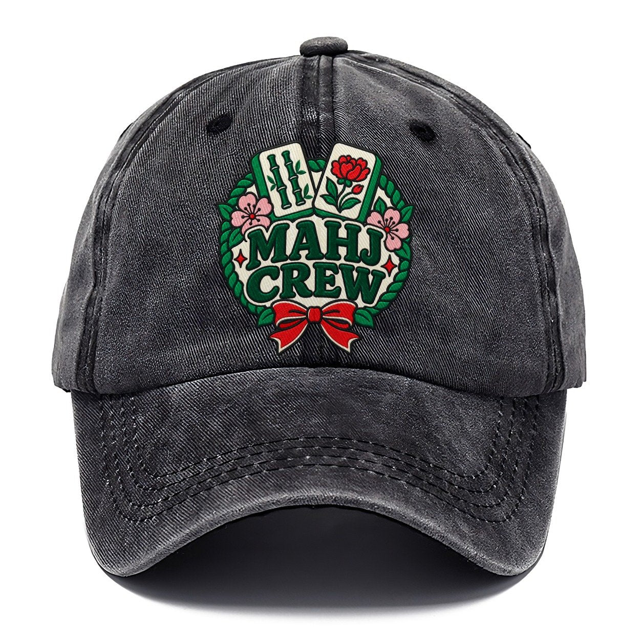 Mahj Crew Mahjong Game Night Classic Cap – Graphite