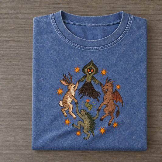 Backwoods Jig Cryptid Hoedown Vintage T-shirt – Washed Blue