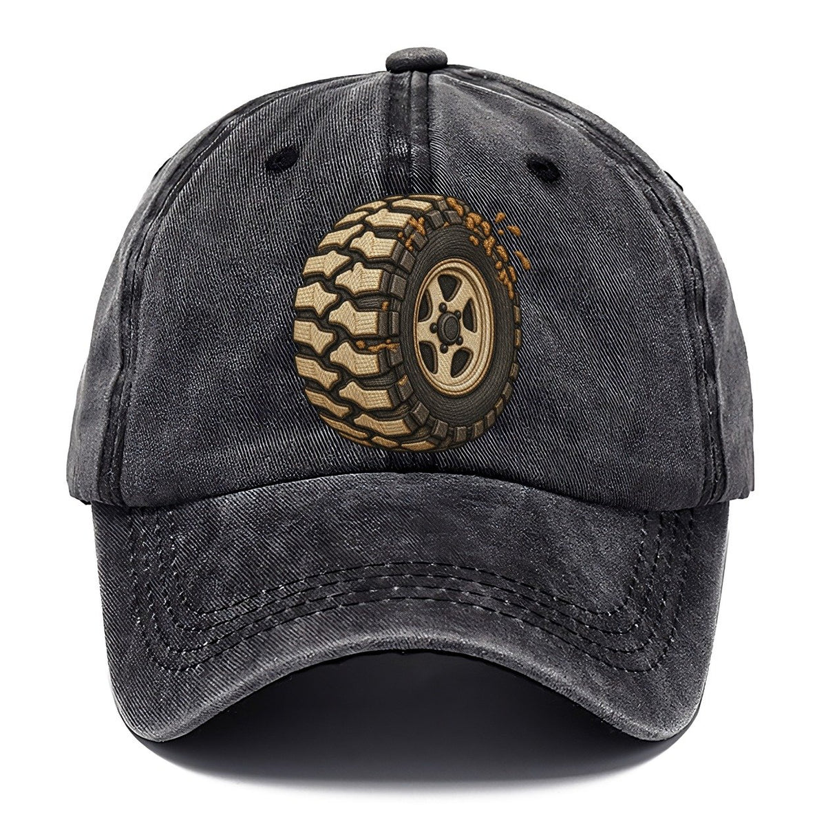 Mud Terrain Tyre Three Quarter Off Roading And Overlanding Classic Cap – Graphite