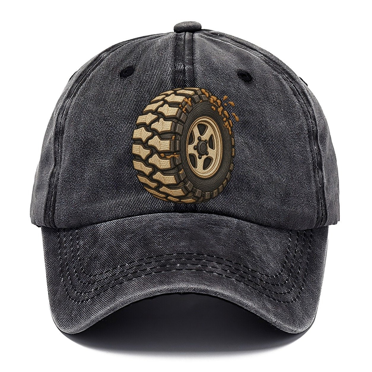 Mud Terrain Tyre Three Quarter Off Roading And Overlanding Classic Cap – Graphite