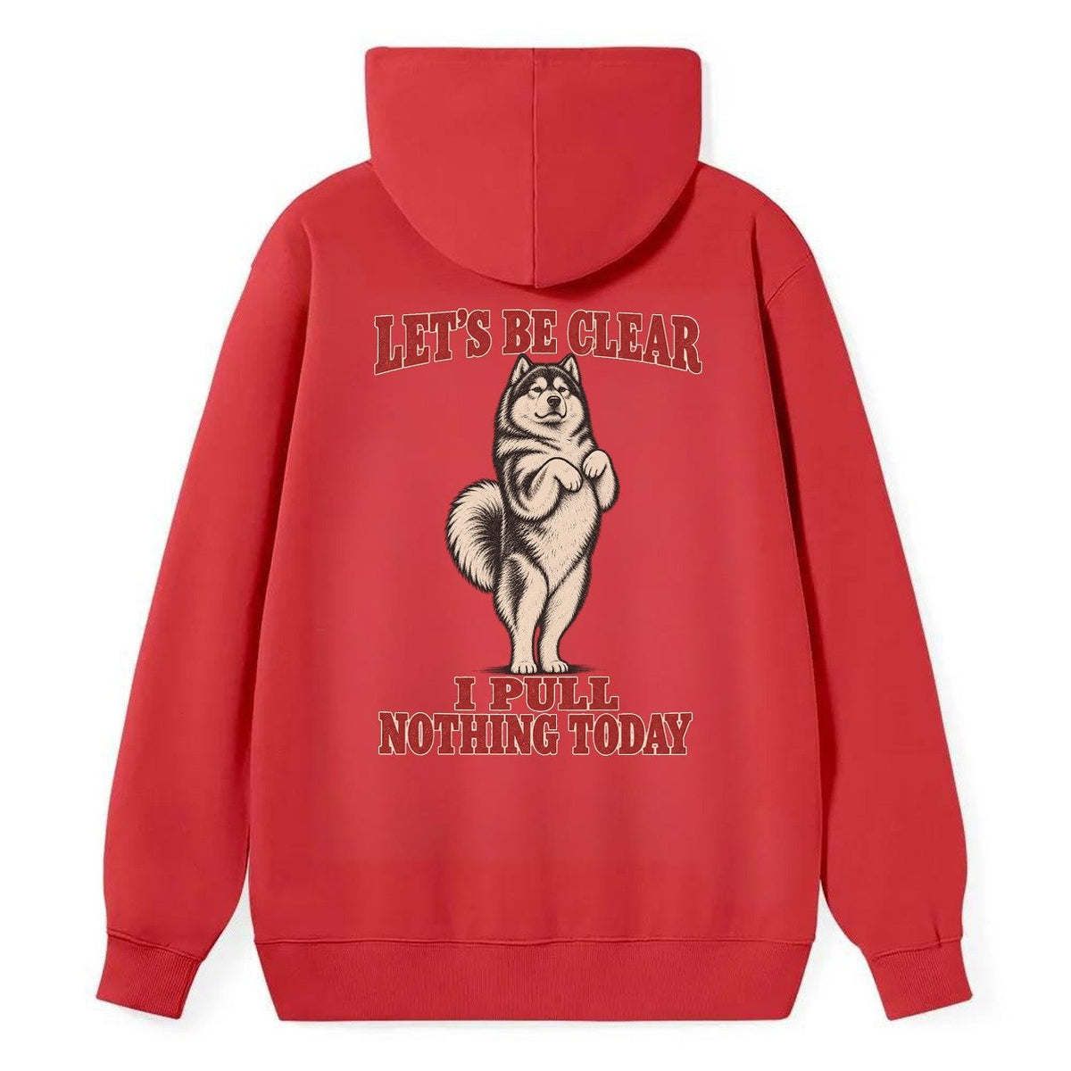 Alaskan Malamute Dog Declarations Classic Pullover Hoodie – Red