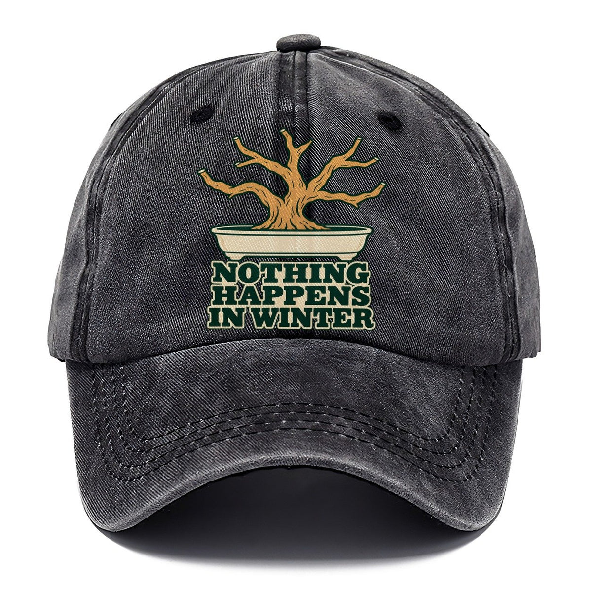 Nothing Happens In Winter Bonsai Classic Cap – Graphite