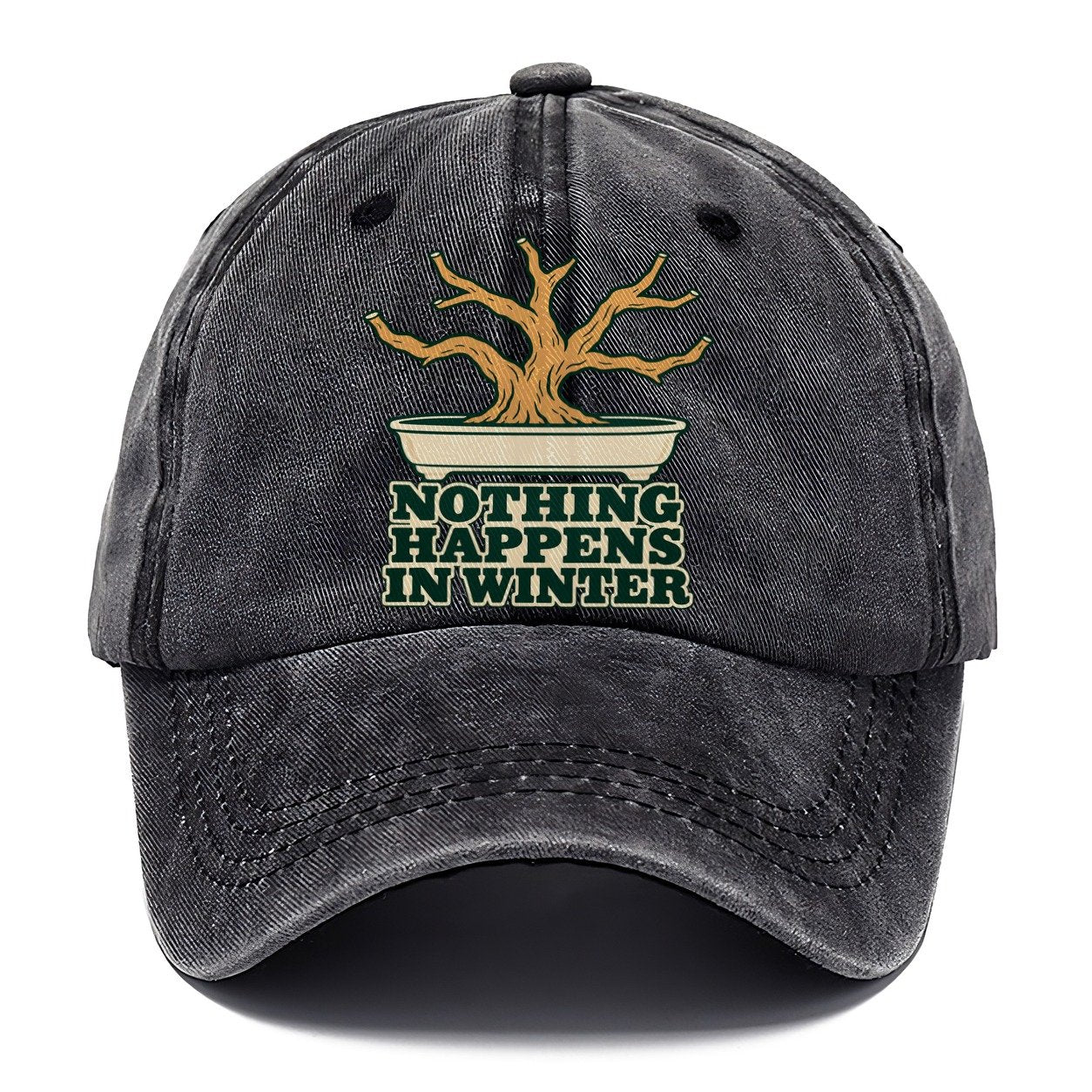 Nothing Happens In Winter Bonsai Classic Cap – Graphite
