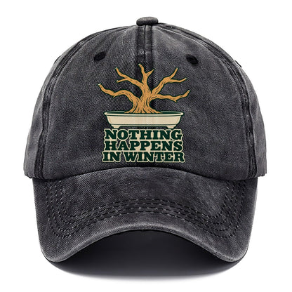 Nothing Happens In Winter Bonsai Classic Cap – Graphite