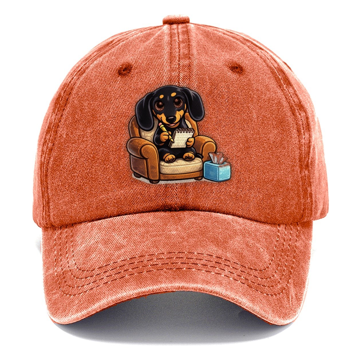 Dachshund Therapist Listening Classic Cap – Terracotta Clay