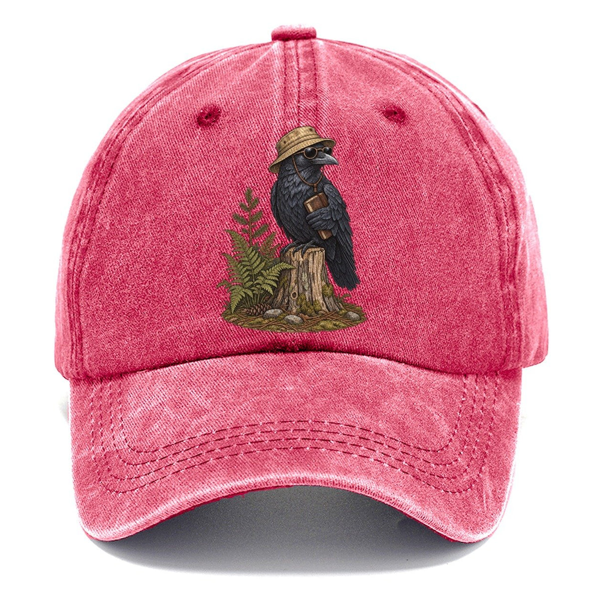 Crow Field Notes Slow Camp Club Classic Cap – Pomegranate Blush