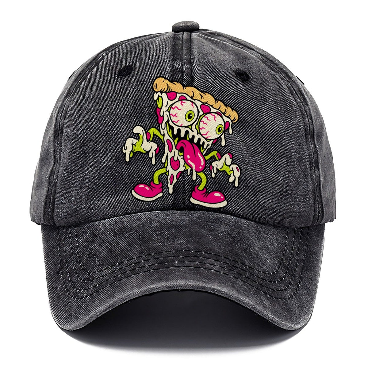 Bug Eyed Pizza Slice Crazy Styles Classic Cap – Graphite
