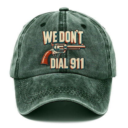Risograph Offset We Don't Dial 911 Classic Cap – Forest Mist