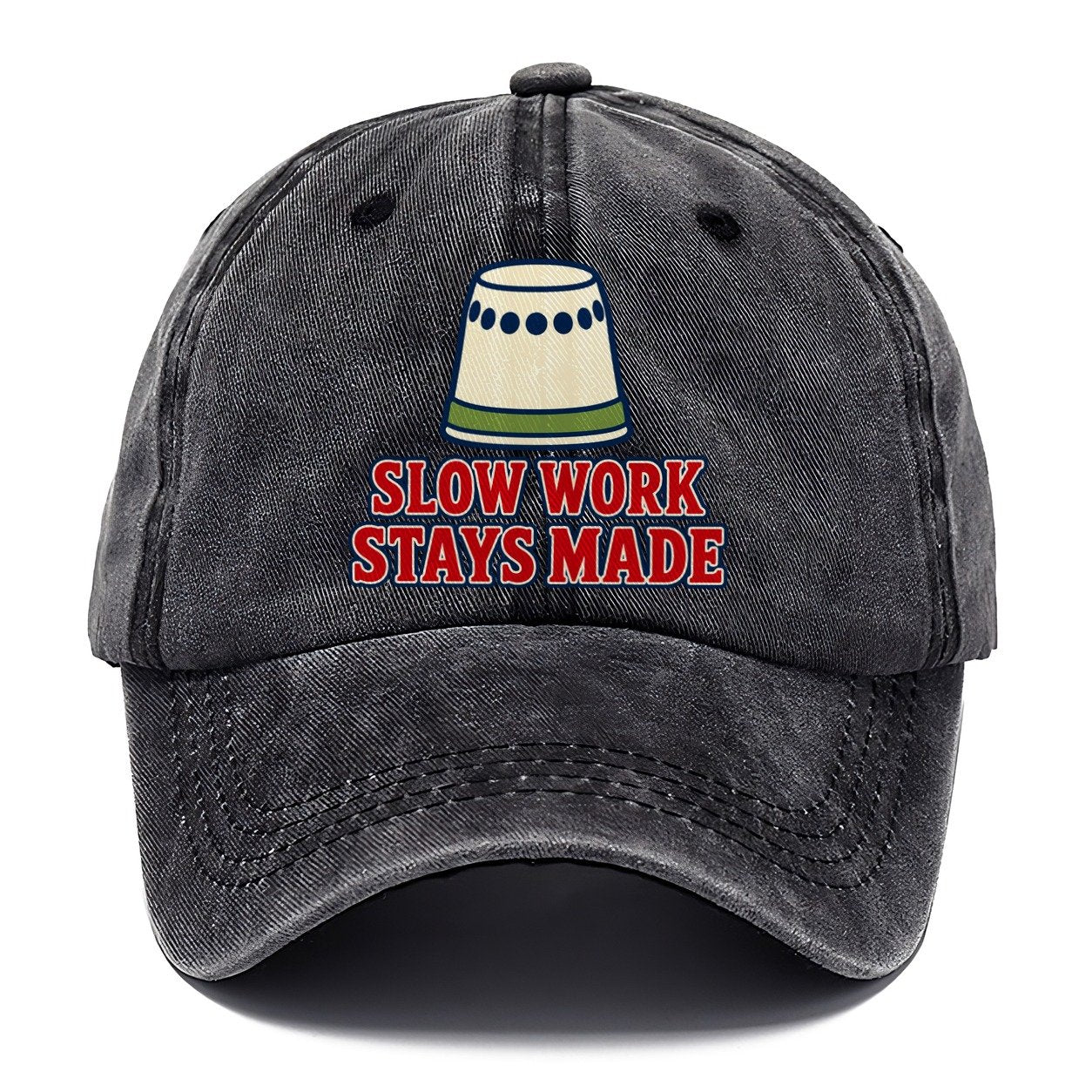 Slow Work Stays Made And Needlework Classic Cap – Graphite