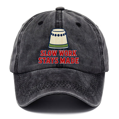 Slow Work Stays Made And Needlework Classic Cap – Graphite
