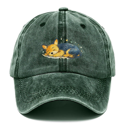 Sleeping Fox Curled Up Classic Cap – Forest Mist