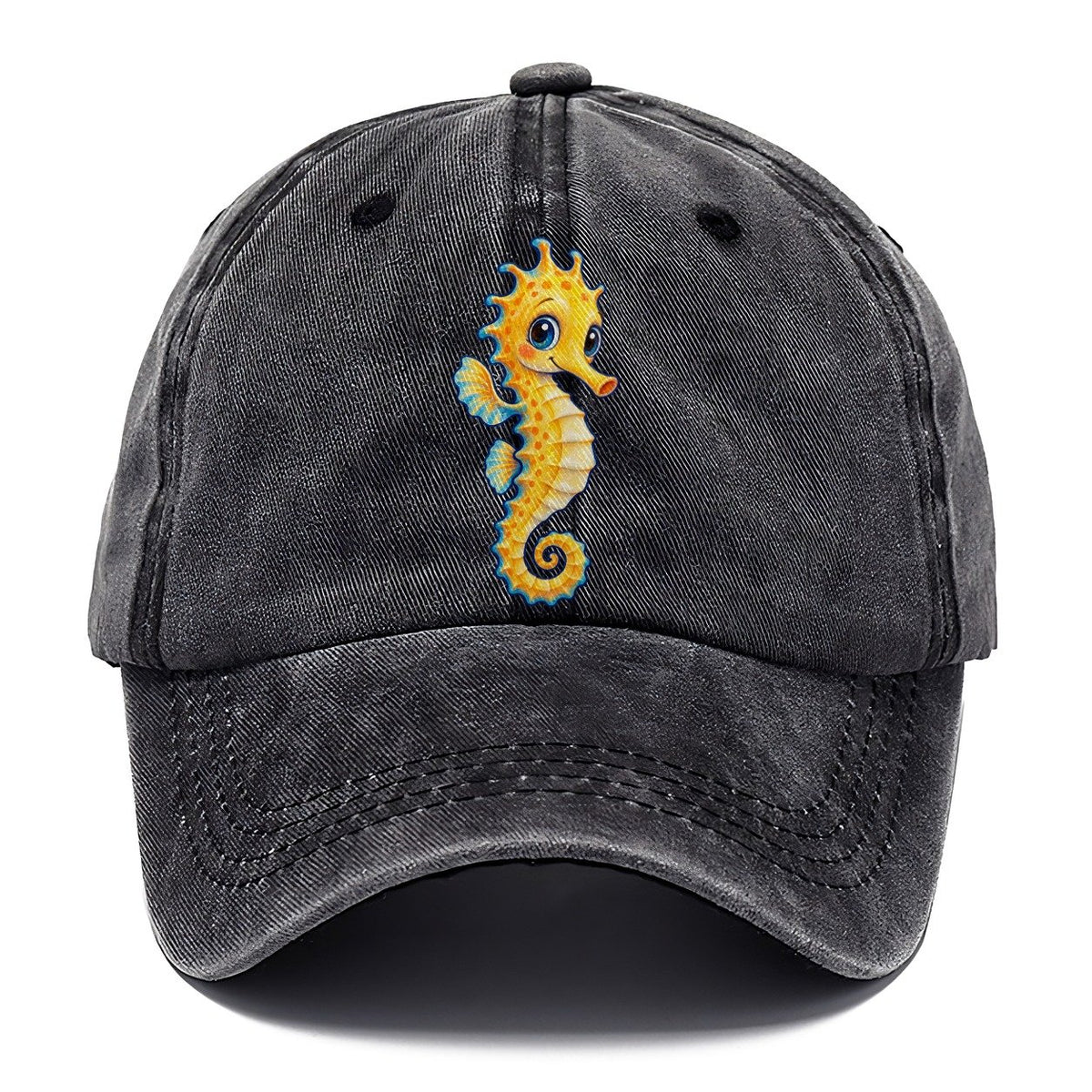Seahorse Vertical Hello Sea Sprite Classic Cap – Graphite