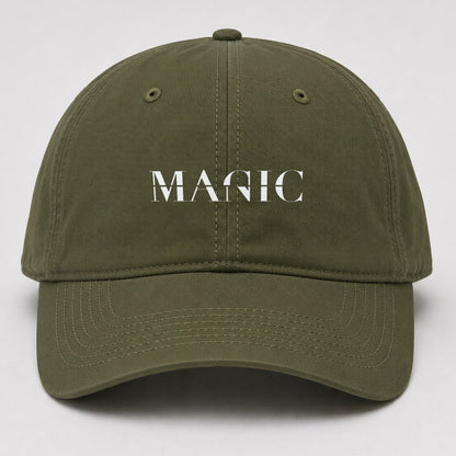 Magic Manic Split Feelings Baseball Cap – Army Green