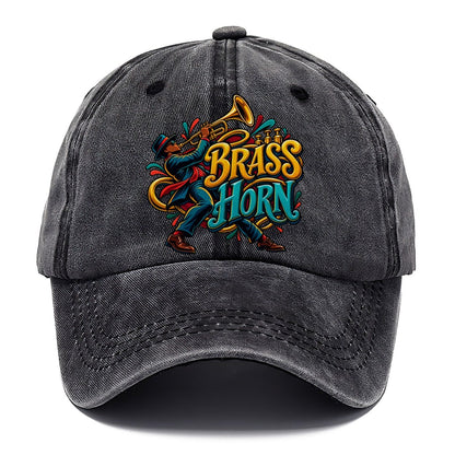 Brass Horn Wordmark Music Instruments Classic Cap – Graphite