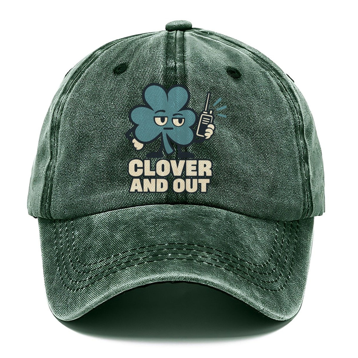 Clover And Out Familiar Punchlines Classic Cap – Forest Mist