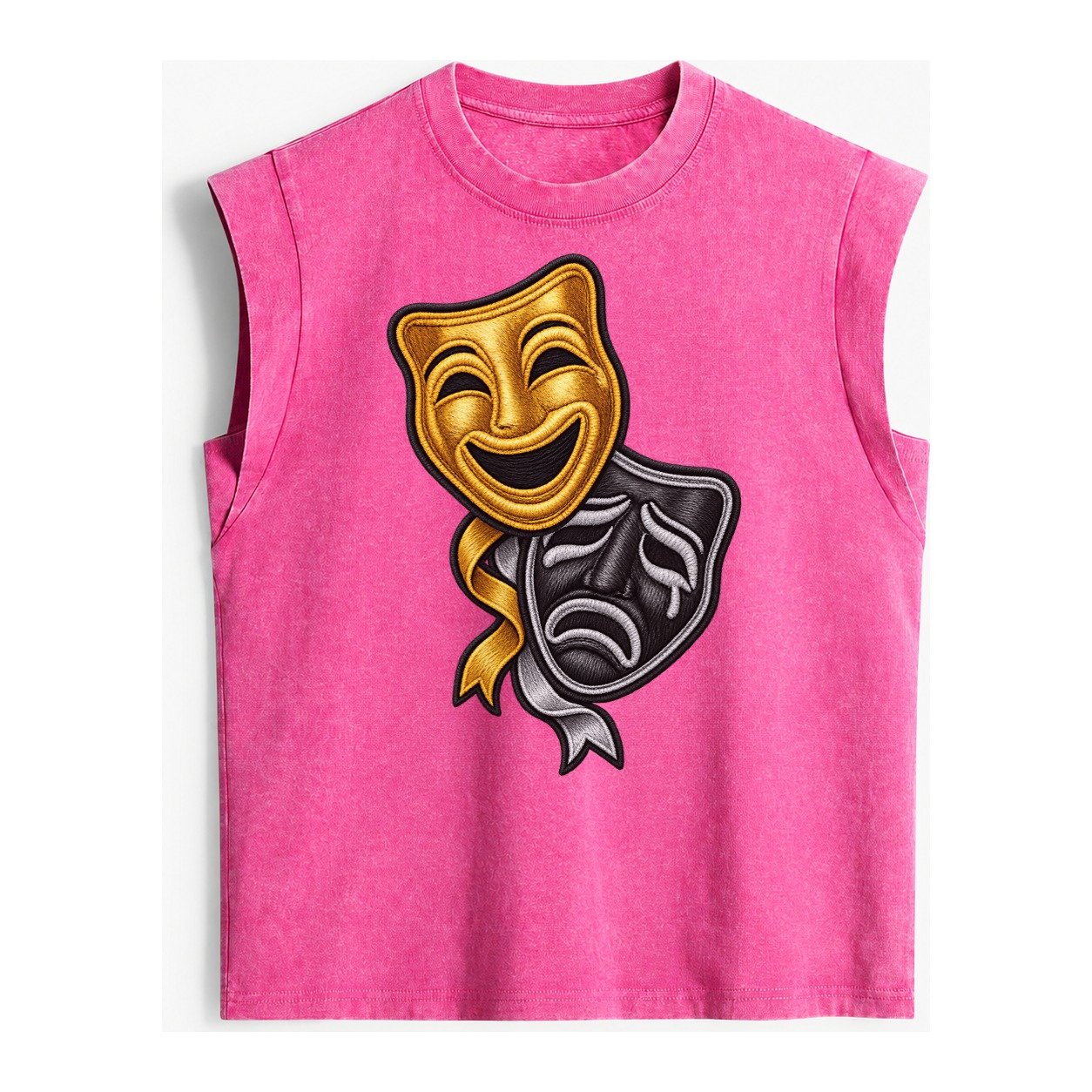 Broadway Masks Vintage Washed Tank – Pink