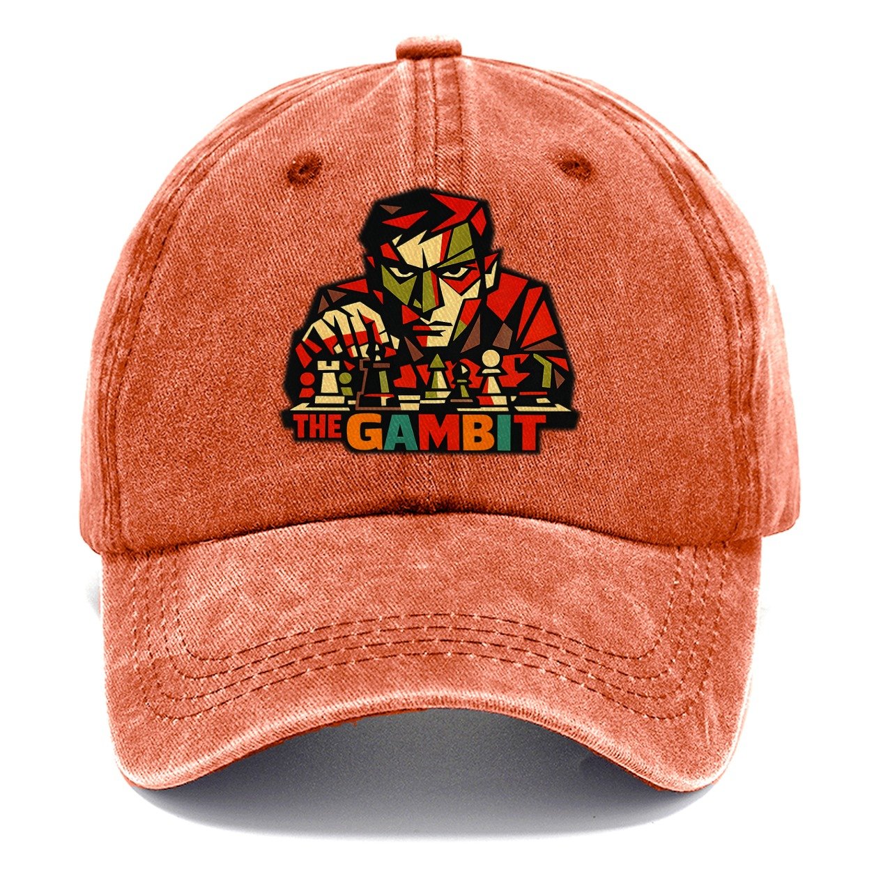 Man Leaning Over Chess Board One Classic Cap – Terracotta Clay