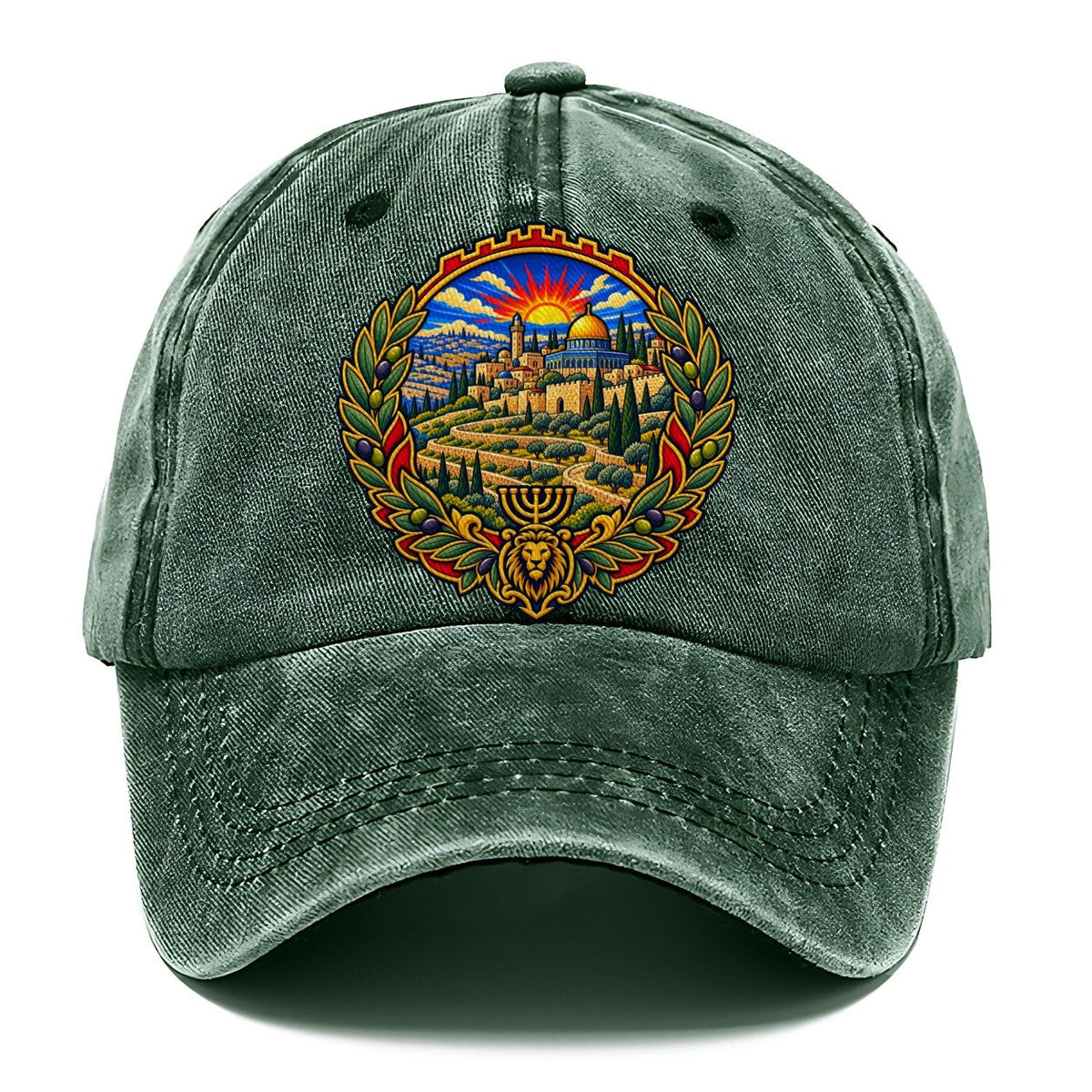 Judean Hills Terraces Jerusalem Classic Cap – Forest Mist