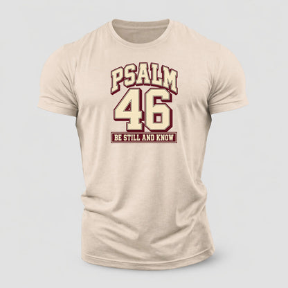 Psalm 46 Varsity Chapel Varsity Cotton T-Shirt – Sand