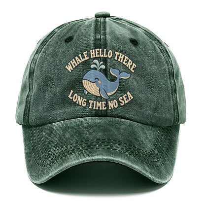 Whale Animal Puns Classic Cap – Forest Mist