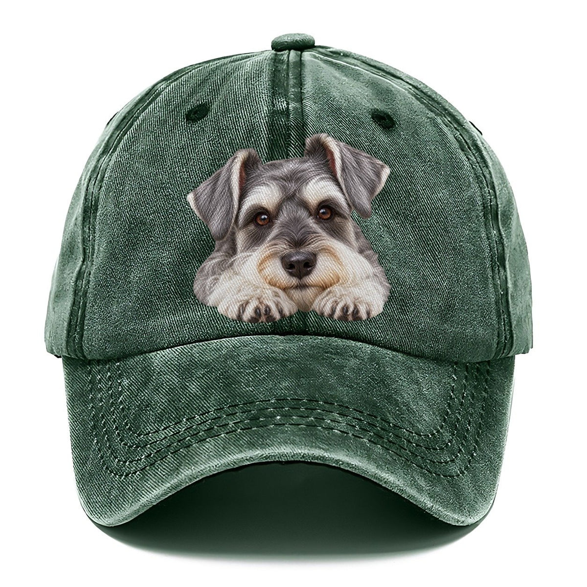 Schnauzer Chin On Paws Character Club Classic Cap – Forest Mist