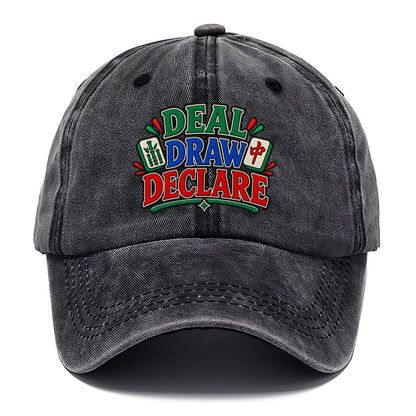 Deal Draw Declare Mahjong Game Night Classic Cap – Graphite