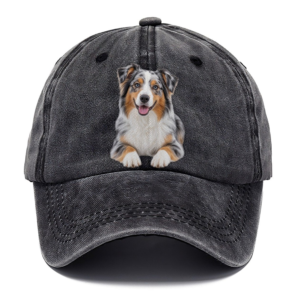 Australian Shepherd Sitting Top Breeds Classic Cap – Graphite