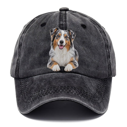 Australian Shepherd Sitting Top Breeds Classic Cap – Graphite
