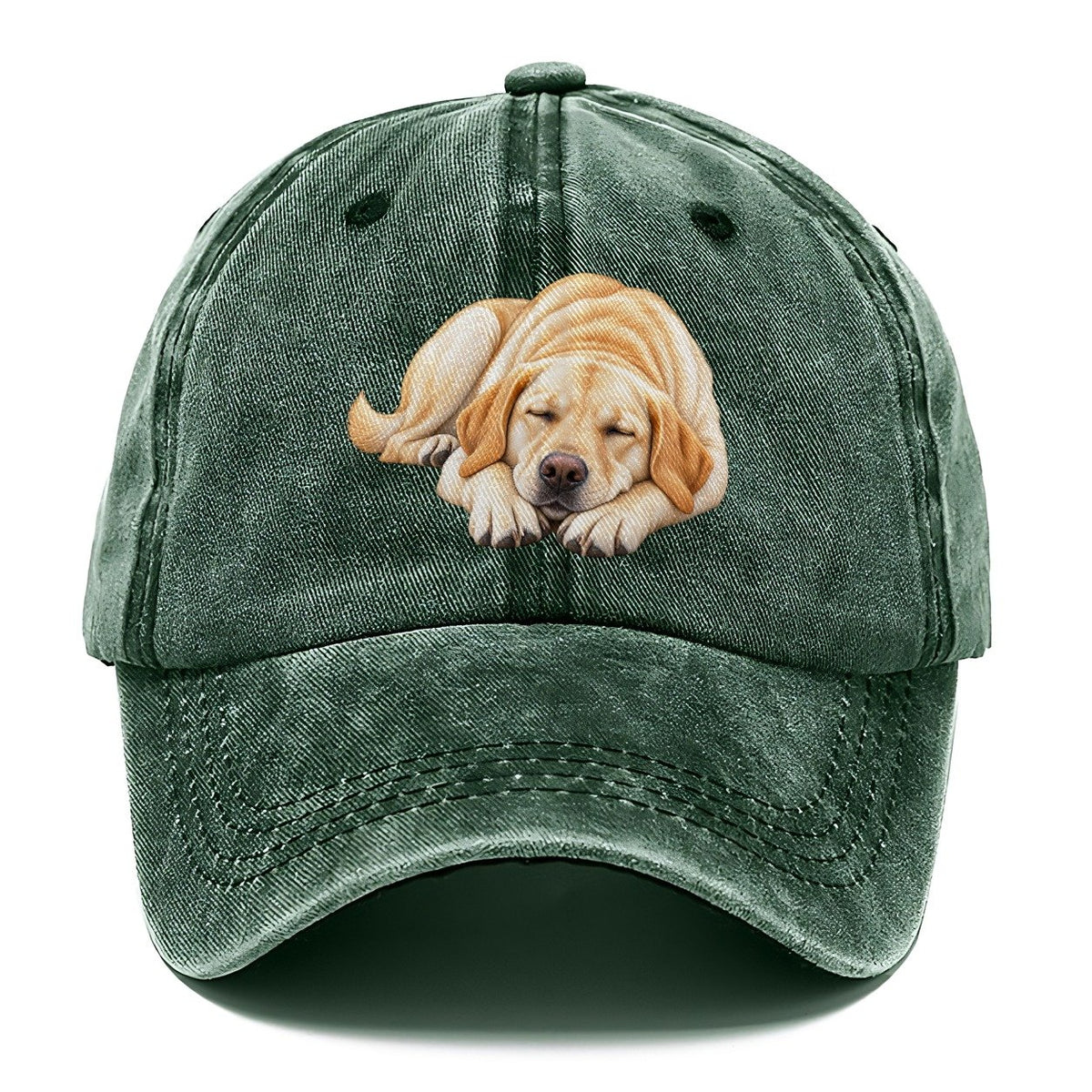 Abstract Labrador Play Bow Classic Cap – Forest Mist