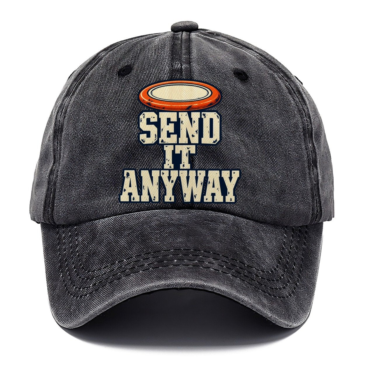 Send It Anyway Disc Golf Classic Cap – Graphite