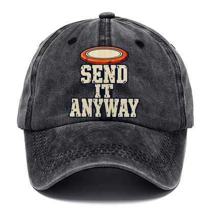 Send It Anyway Disc Golf Classic Cap – Graphite