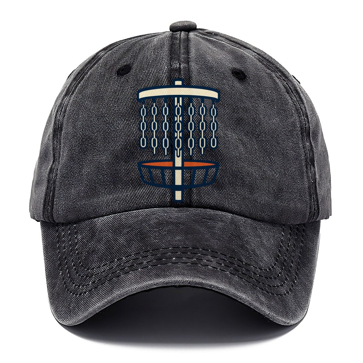 Chain Link Silhouette Disc Golf Classic Cap – Graphite