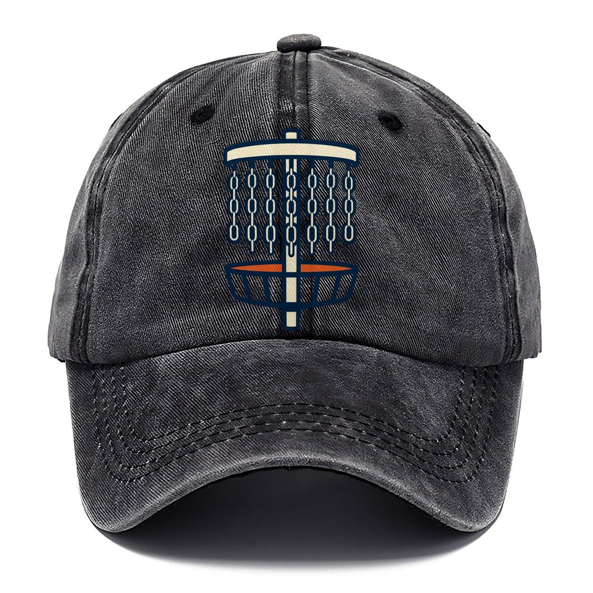 Chain Link Silhouette Disc Golf Classic Cap – Graphite