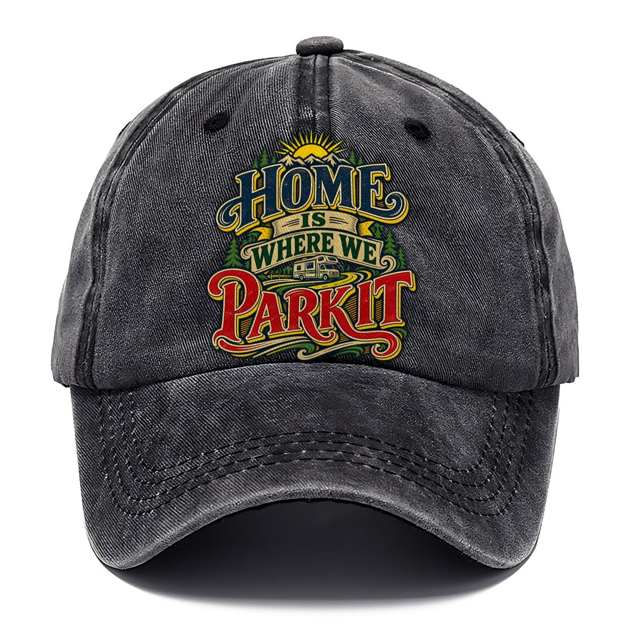 Home Is Where We Park It Retired Living Classic Cap – Graphite