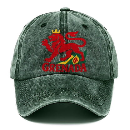 Grenada Crowned Lion Classic Cap – Forest Mist