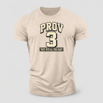 Proverbs 3 Varsity Chapel Varsity Cotton T-Shirt – Sand
