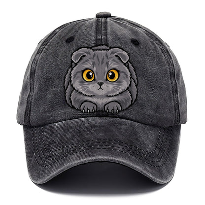 Scottish Fold Loaf Peeking Cats Classic Cap – Graphite