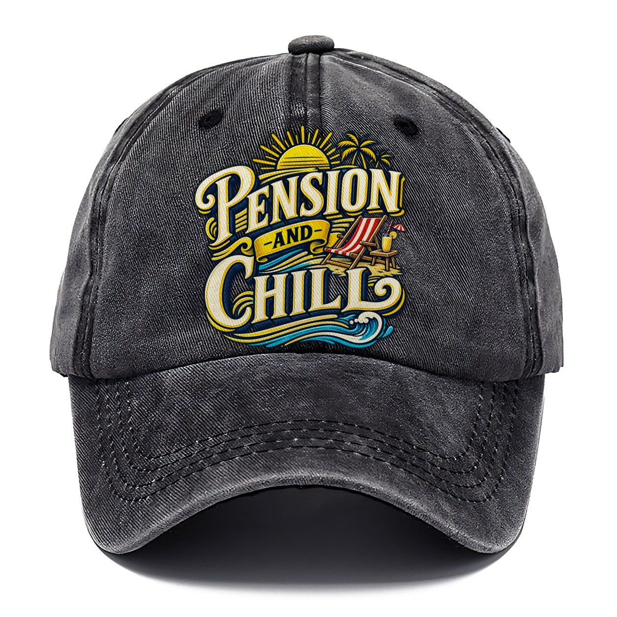 Pension And Chill Retired Living Classic Cap – Graphite