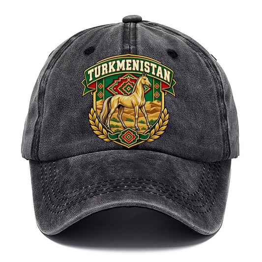 Turkmenistan Retro Badge Country Logos Classic Cap – Graphite