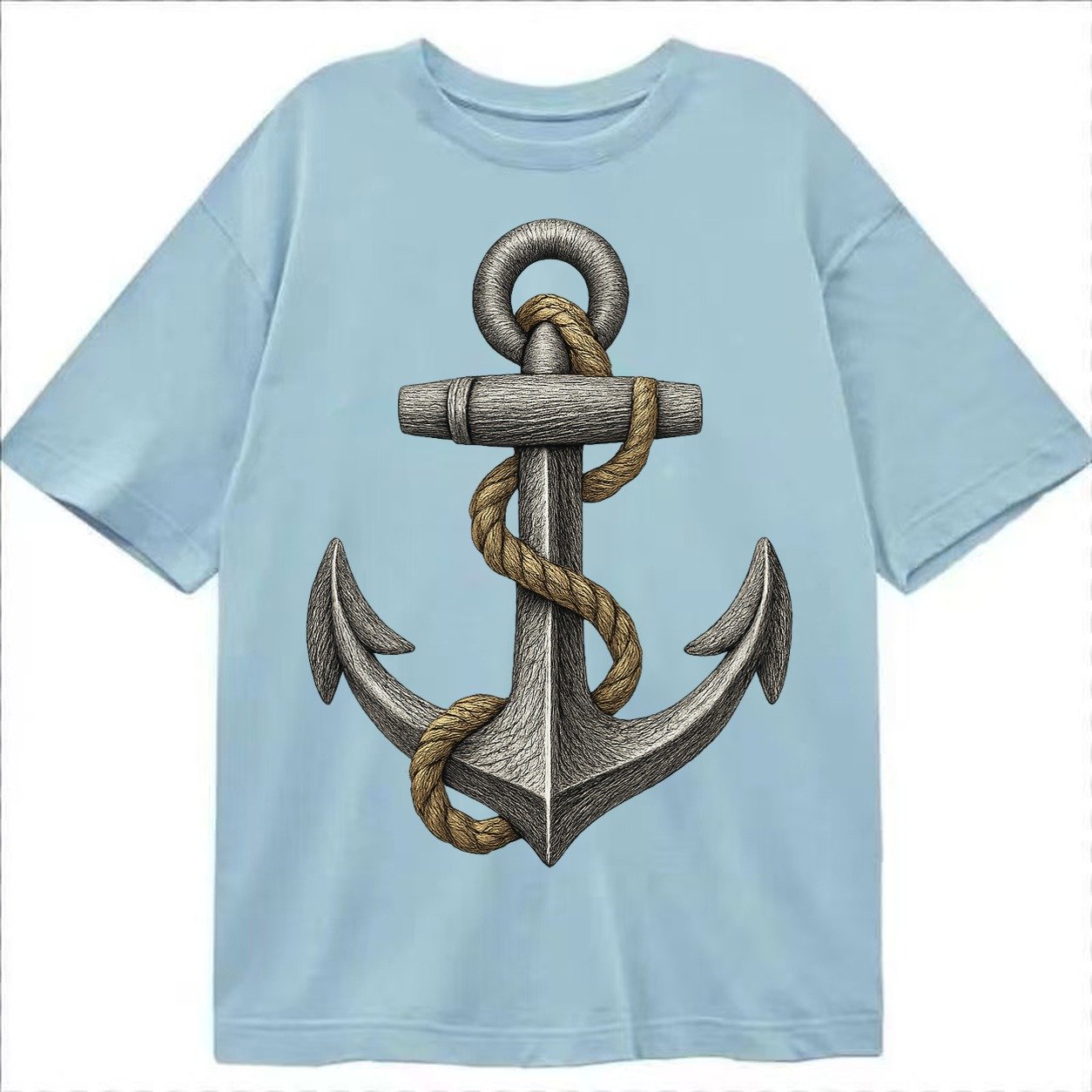 Anchor And Rope Classic T-shirt – Light Blue