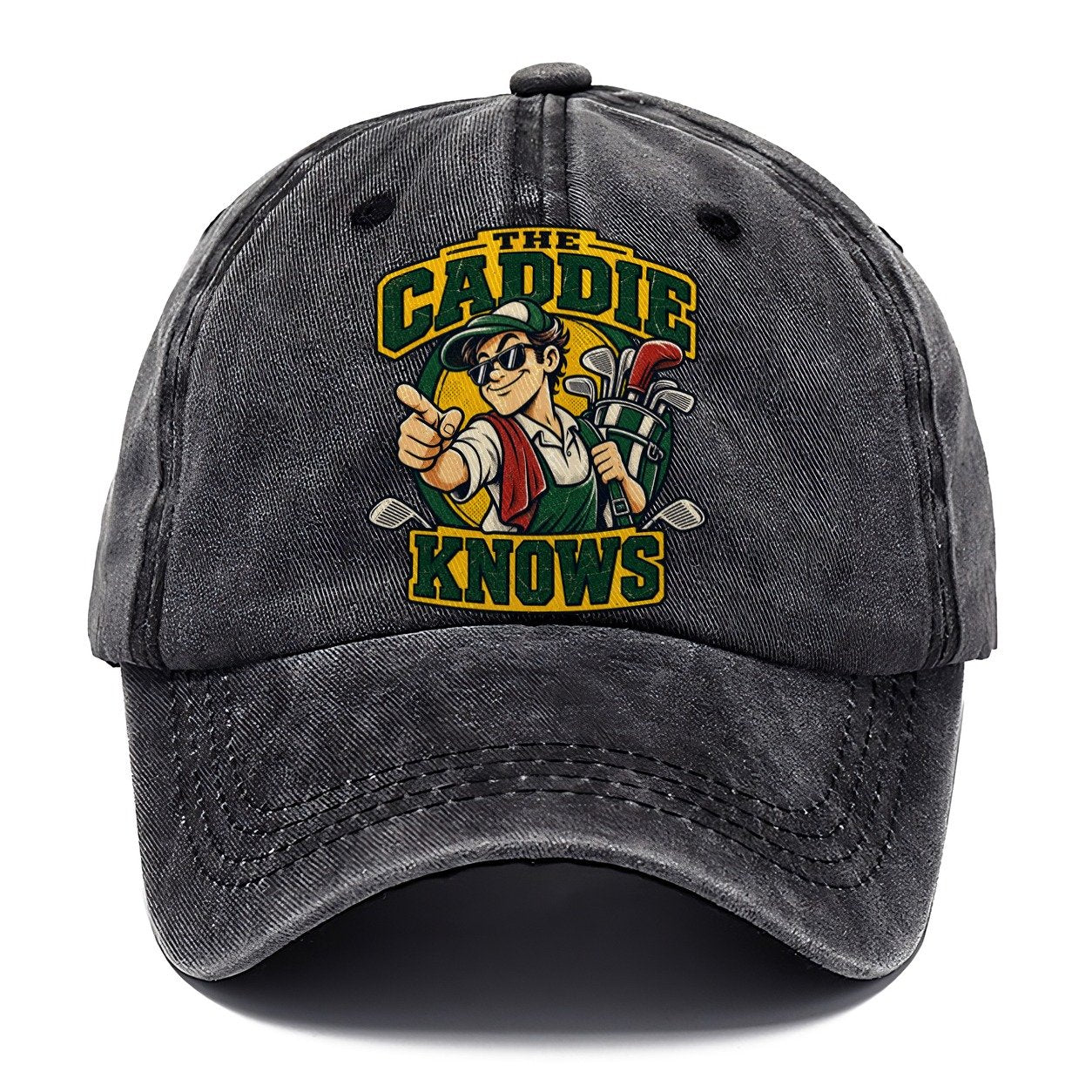The Caddie Knows Golf Life Classic Cap – Graphite
