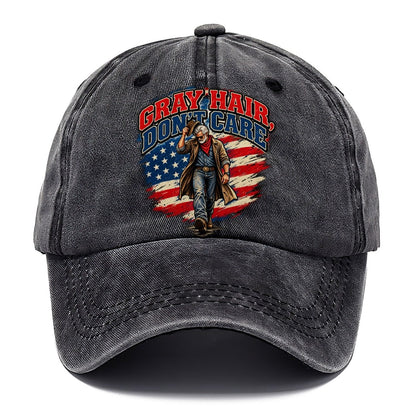 Gray Hair Don T Care Old Man Strong Classic Cap – Graphite