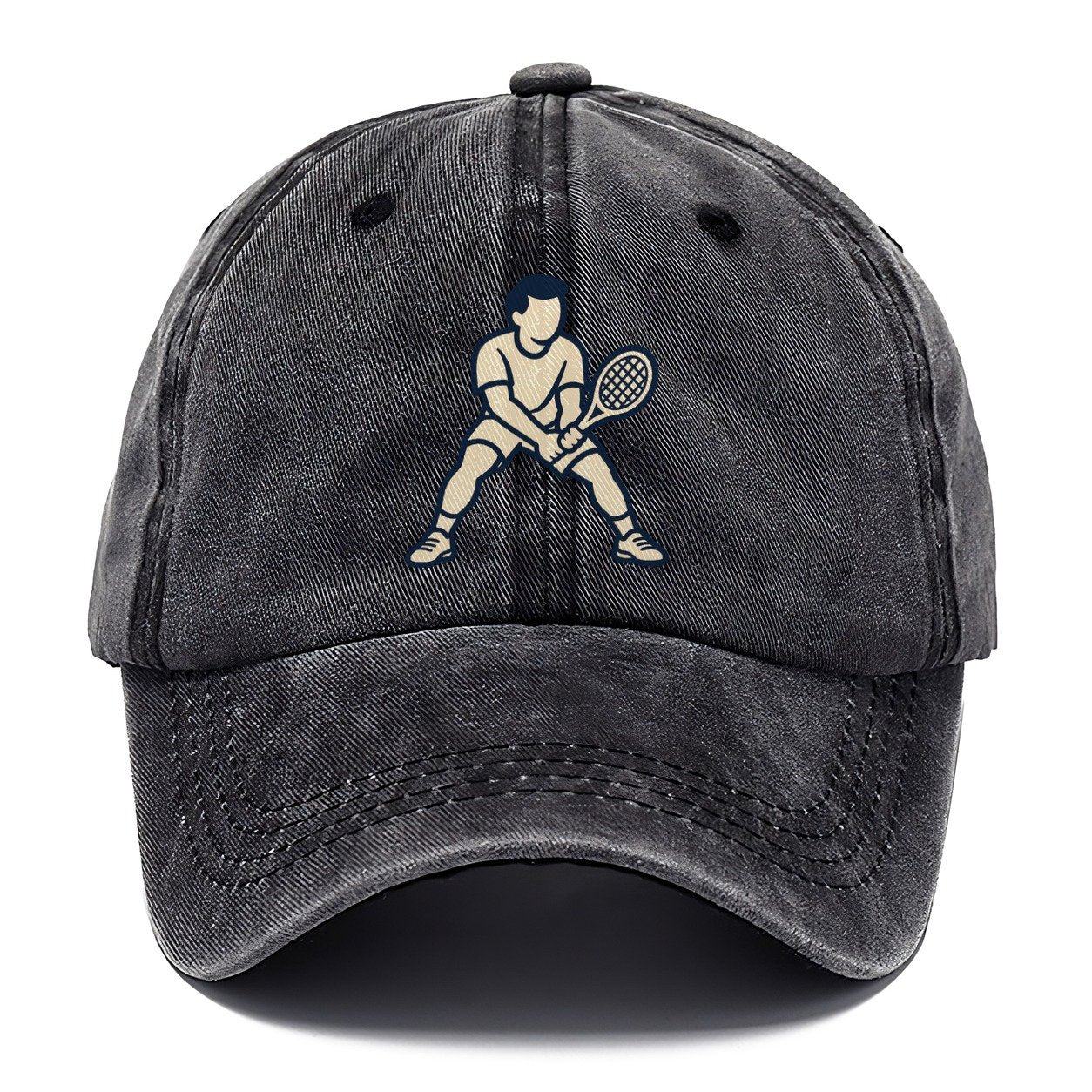 Return Of Serve Stance Tennis Match Rituals Classic Cap – Graphite