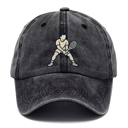 Return Of Serve Stance Tennis Match Rituals Classic Cap – Graphite