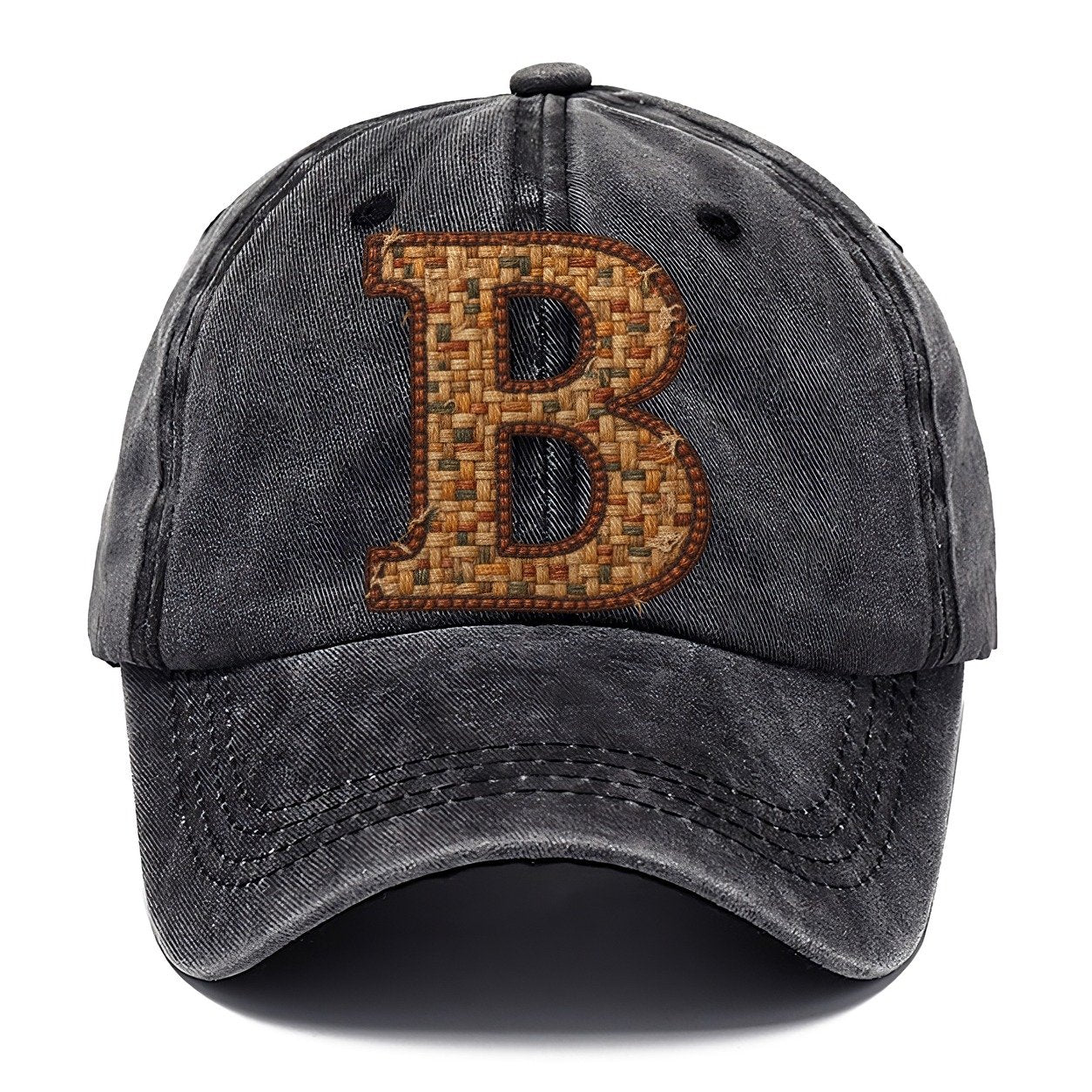 Woven Tweed B Monogram Classic Cap – Graphite