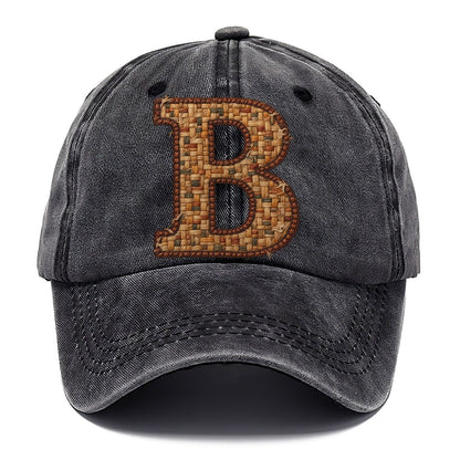 Woven Tweed B Monogram Classic Cap – Graphite