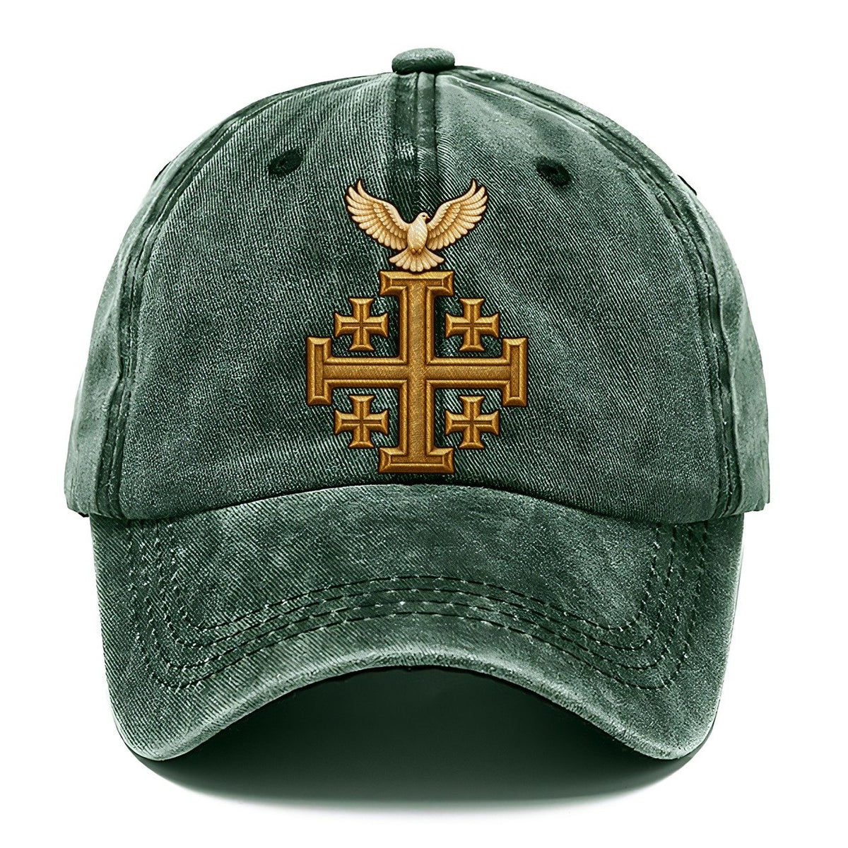 Jerusalem Cross Dove Fan Favorites Classic Cap – Forest Mist