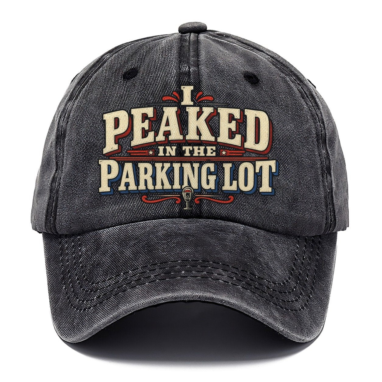 I Peaked In The Parking Lot American Wit Classic Cap – Graphite