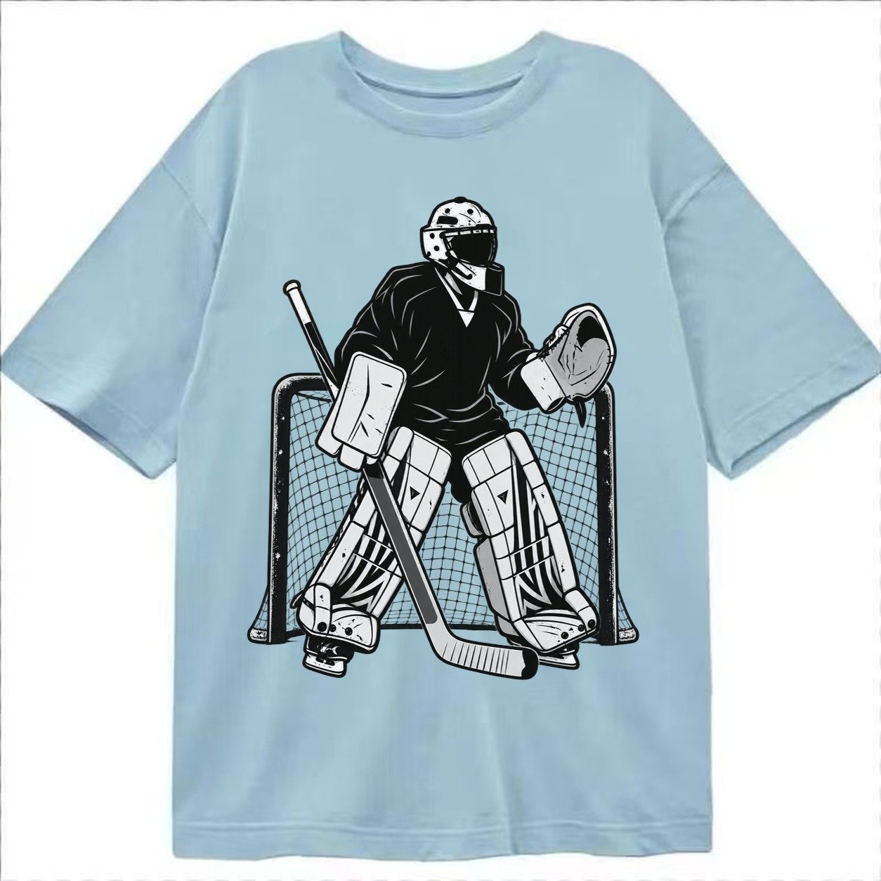 Hockey Goalie Classic T-shirt – Light Blue